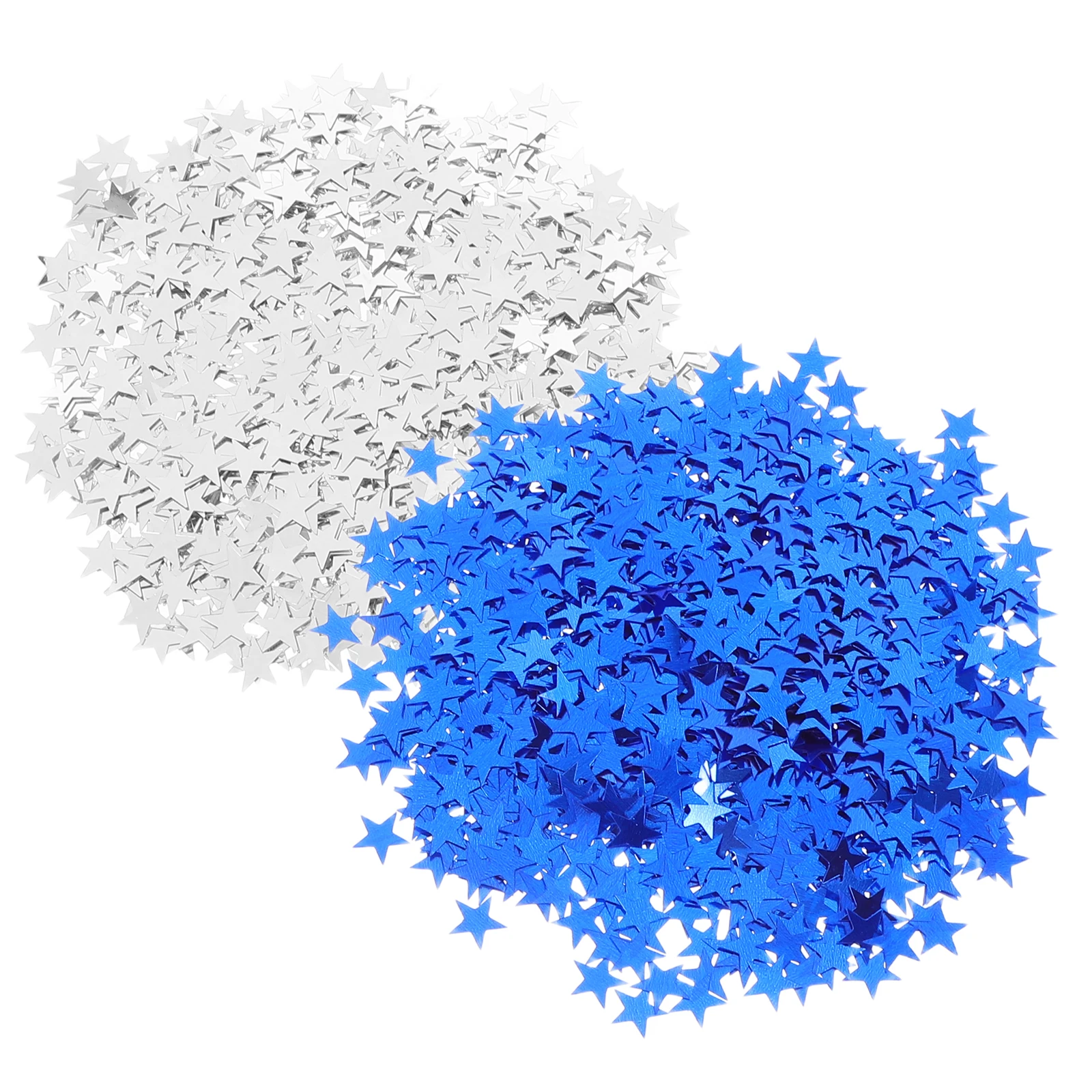 

2000pcs 10Mm Shiny Pentagram Confetti Eco-Friendly Sparkle For Party Wedding Festival Decor Blue Silver Table Scatter