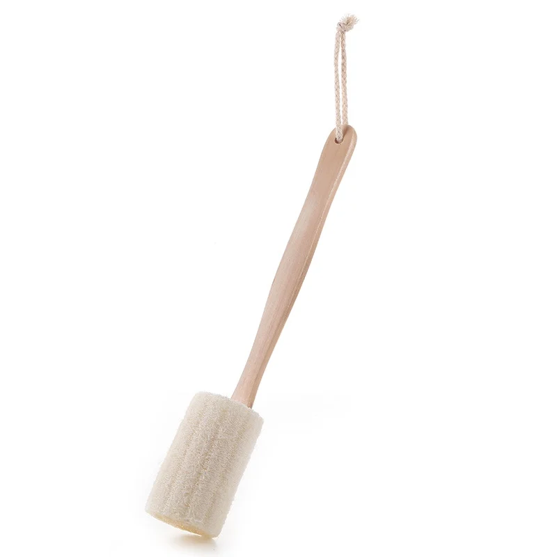 

Luffa Rolling Back Brush Long Handle Bathing Tool Bathing Exfoliation Rubbing Mud Long Handle Bathing Brush