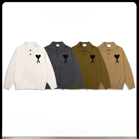 Loose Long Sleeve Polo Neck Knitted Sweater Women's Comfortable Casual Wool Blend Fashionable Commute Style Knitwear