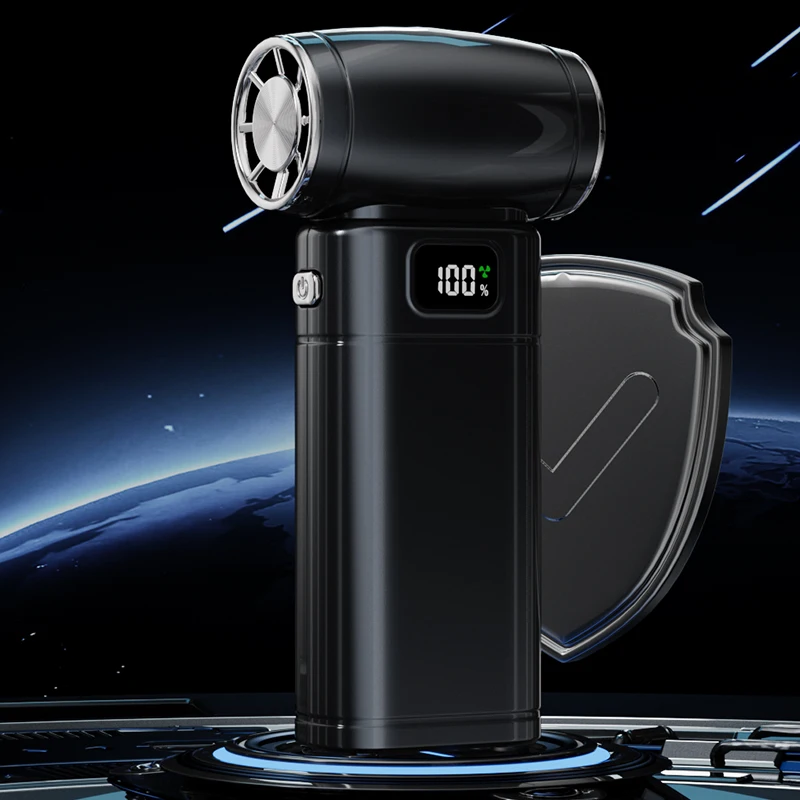 Soplador de aire de 800000RPM, Motor sin escobillas, ventilador Turbo Jet de alta velocidad con LED, potente soplador de polvo recargable por USB para coche/teclado