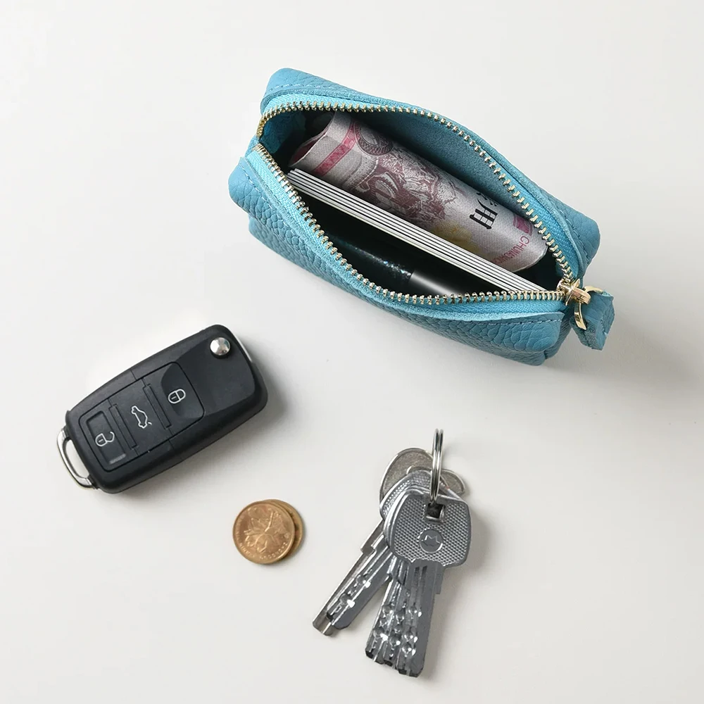 Echtes Leder Quadratische Mini-Geldbörse mit Individuellen Initialen Luxuriöse Damen-Lippenstift-Kosmetiktasche Aufbewahrungstasche Kartenhalter Schlüsselbörse – Detail 5