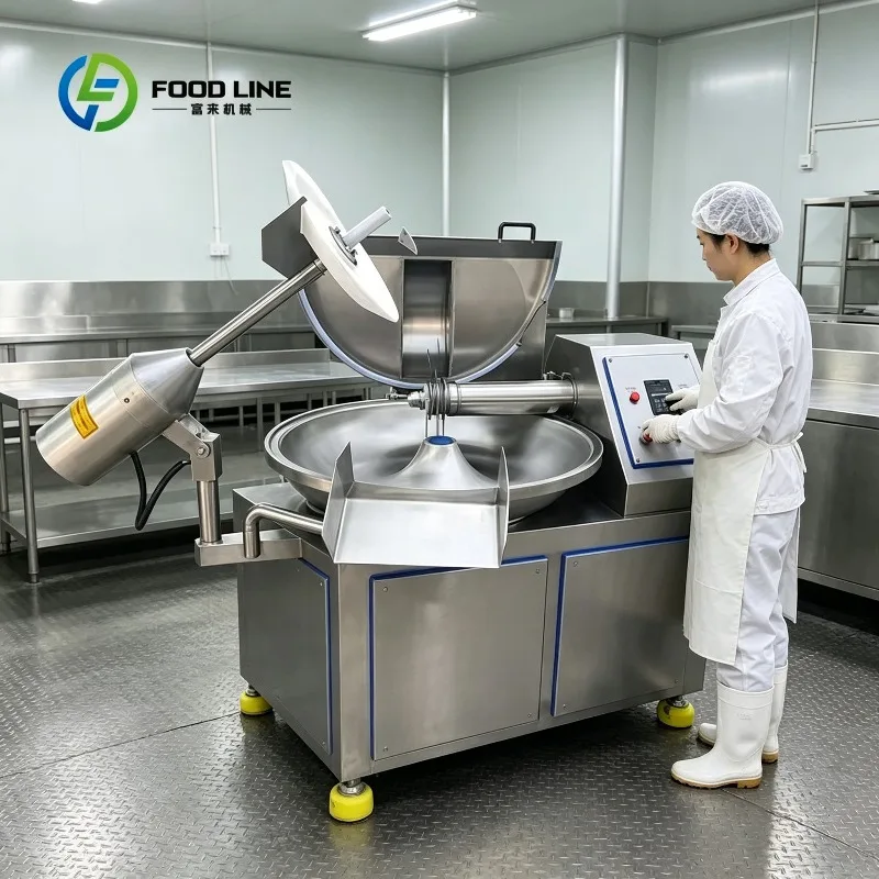 customized bowl cutter meat chopper high speed emulsifier SUS304 stainless steel for sausage meatball ham food processing plant