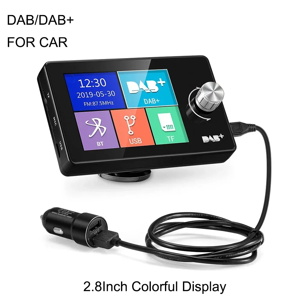 

Ezonetronics DAB Radio Receiver In Car with Screen Stereo Sound Digital Signal Antenna Broadcast Adapter FM Transmitter