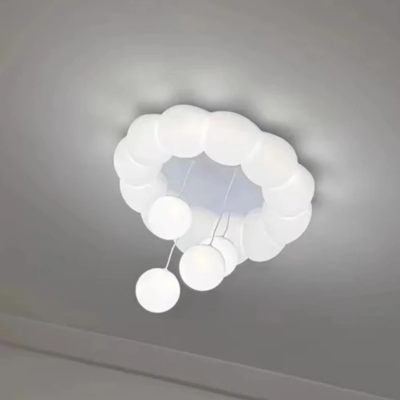 Nodern Nordic Ceiling Light Cloud Bubble Balls Lighting Fixture Art Home Decoration LED Chandelier for Living Room Study Bedroom