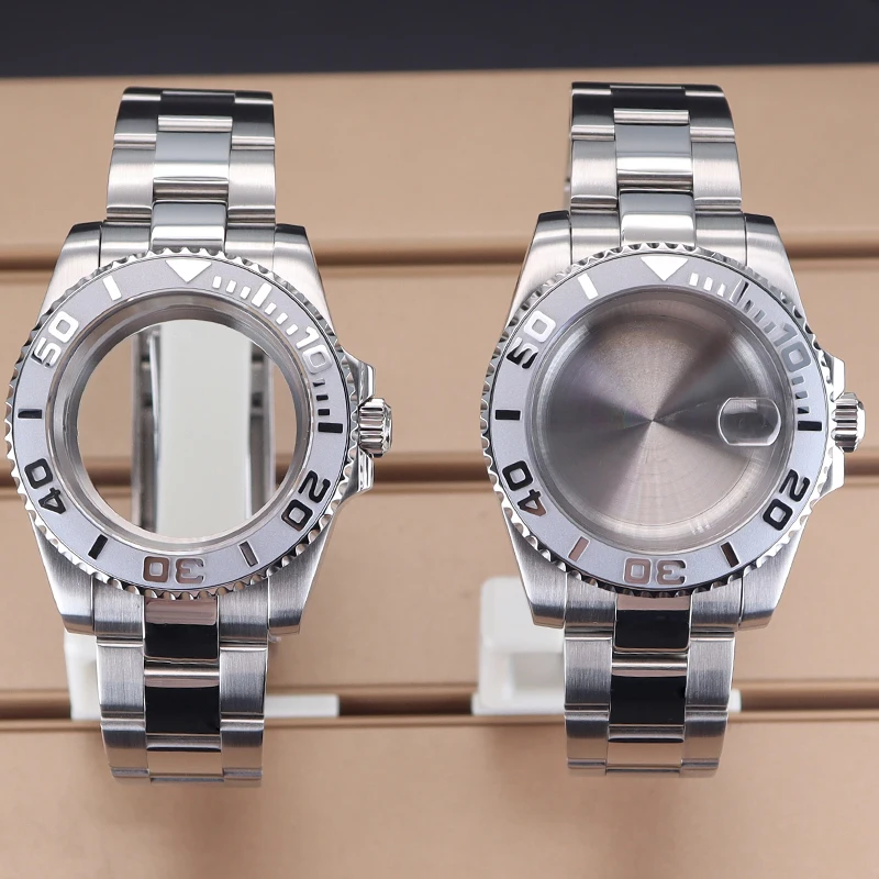 

40mm NH35 NH36 Watch Case 316L Stainless Steel Bracelet Sapphire Glass For Nh35 Nh36 Nh34 Nh38 Eta 2824 8215 Movement GMT-MASTER