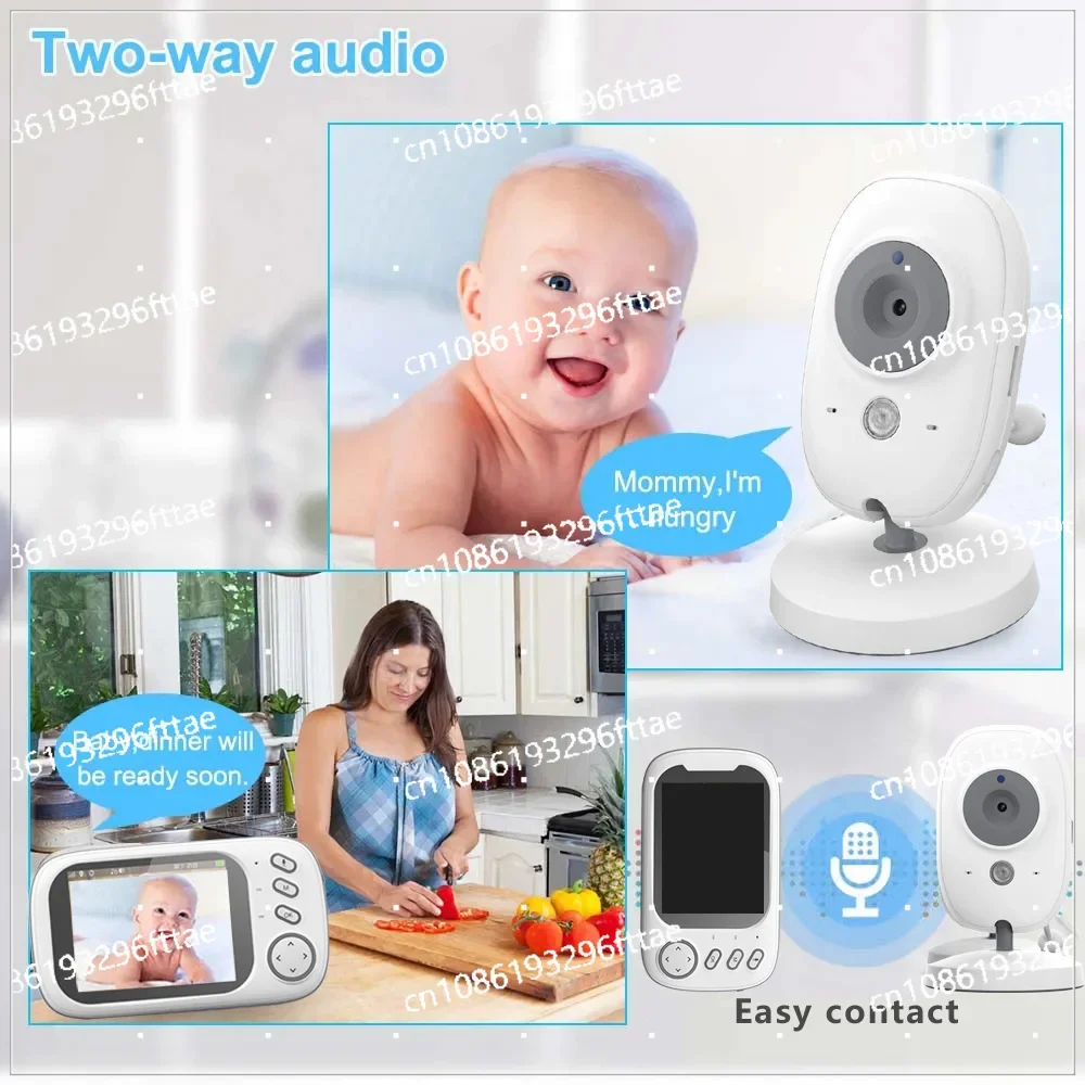 ABM600 3.5-inch Baby Monitor, Real-time Video Caregiver,Upgraded Camera