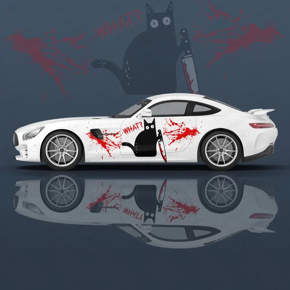 

Cat animal 2pcs car stickers universal modified racing car paint car stickers side packaging graphic pain car stickers