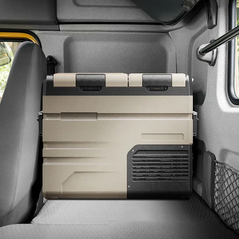 Large Capacity Portable Refrigerator, Low Noise & Battery Protection, Optional Wheels for Camping, Road Trips & Home Use