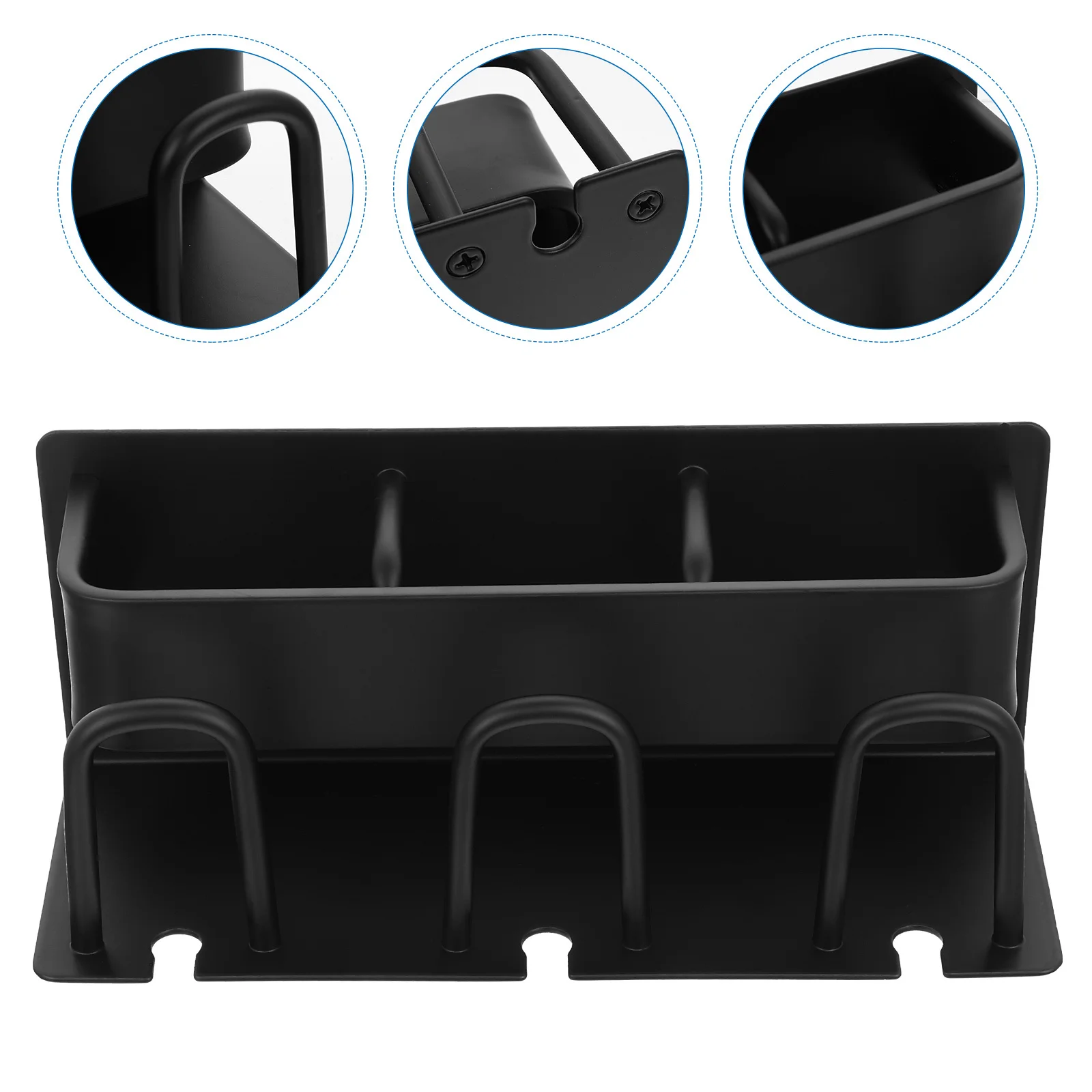 الحمام جدار فرشاة الأسنان رف الألومنيوم حامل فرشاة الأسنان متعددة الوظائف معجون الأسنان كأس التخزين المنظم توفير المساحة #6