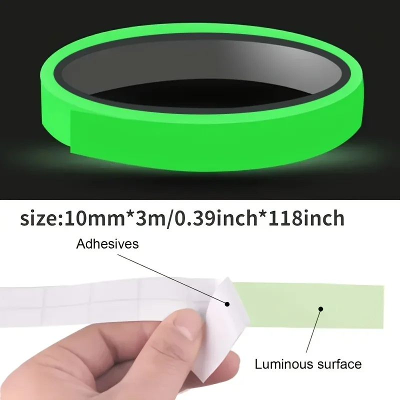 Nightlight adhesive tape - Reflective safety tape, suitable for night use, home decoration and emergency preparedness.