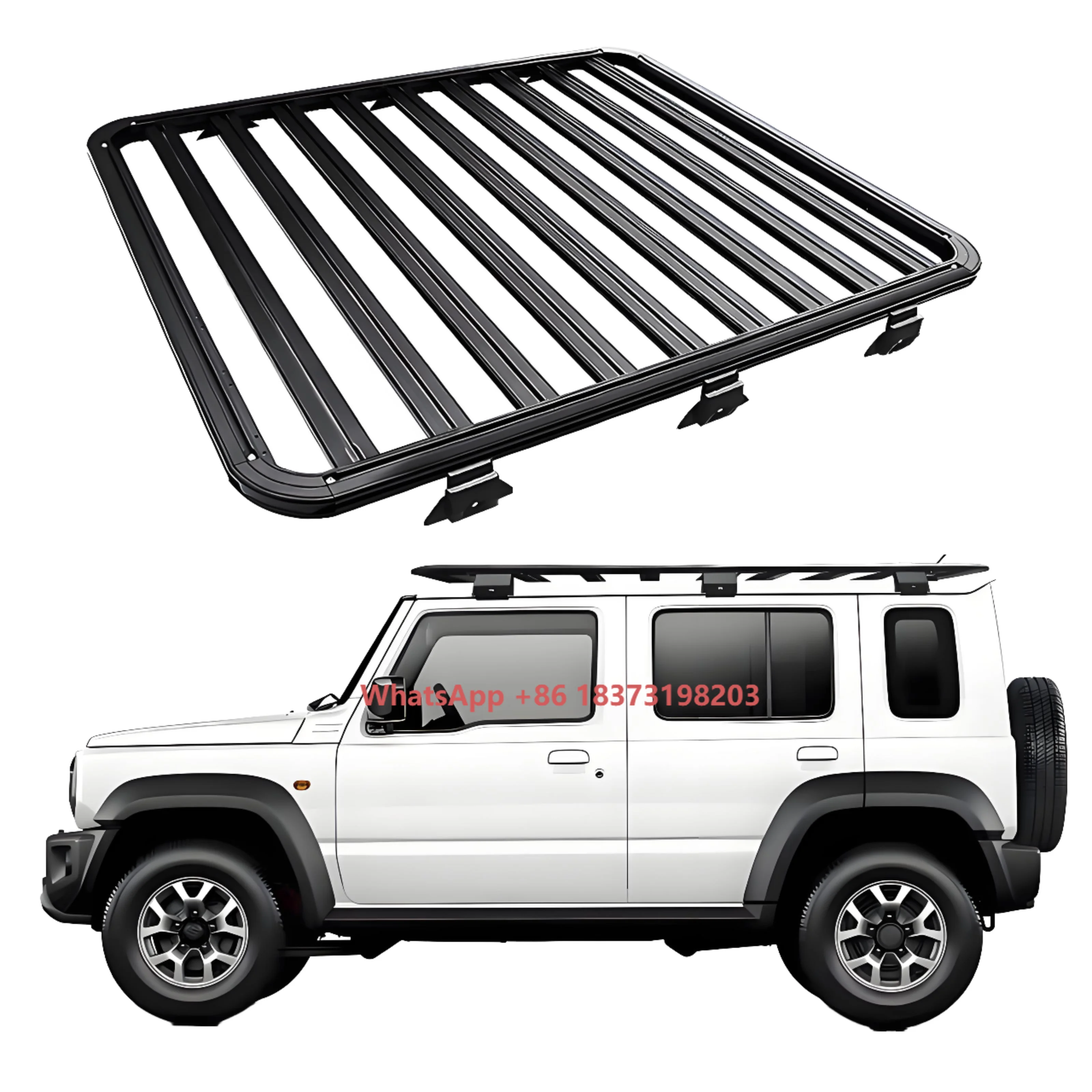 

Aftermarket OEM Jii-Power High Quality Aluminum 4x4 Cross Bar Frame Car Roof Rack Luggage Basket for Suzuki Jimny 5 & 3 Doors