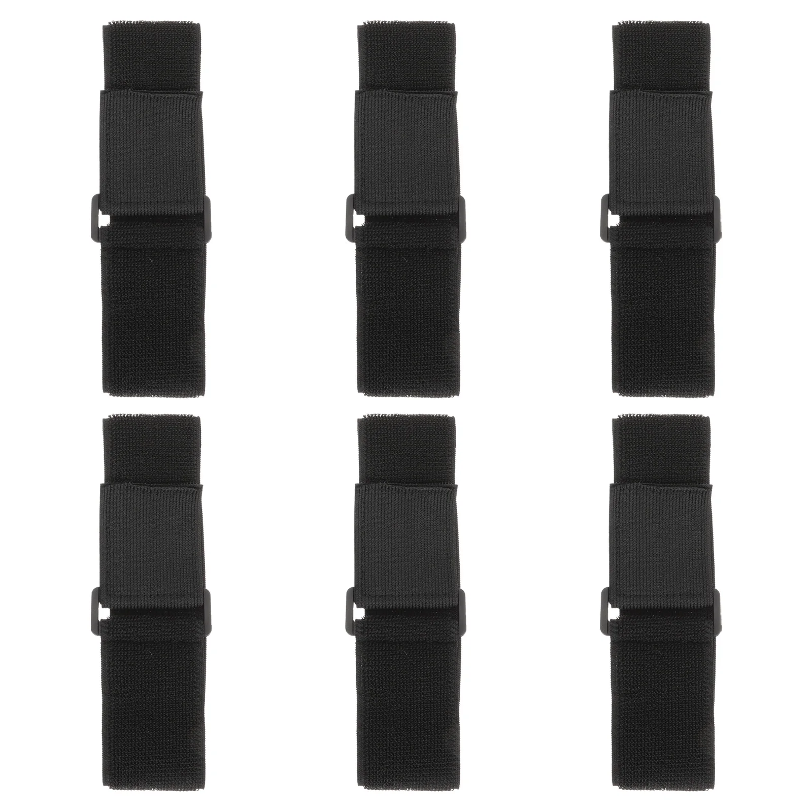 

6 Pcs Black 50x500mm Football Garter Elastic Straps Lightweight Compact High Grade Material Sticky Strap Multi Function Bundling