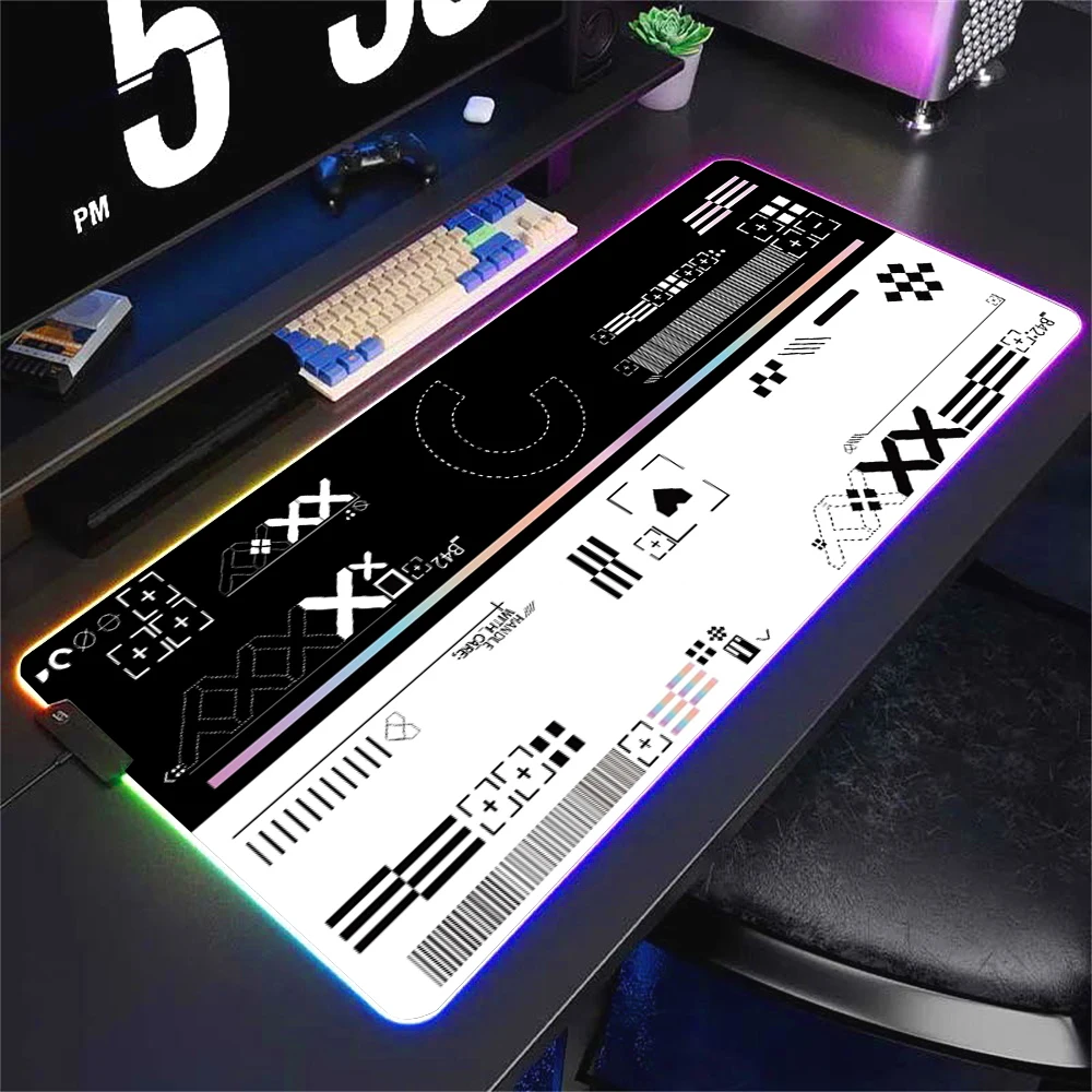 Xxl rgb teclado esteiras printstream tamanho grande luminescência mouse pad jogos led deskmat de alta qualidade mousepad pc csgo almofadas de mesa
