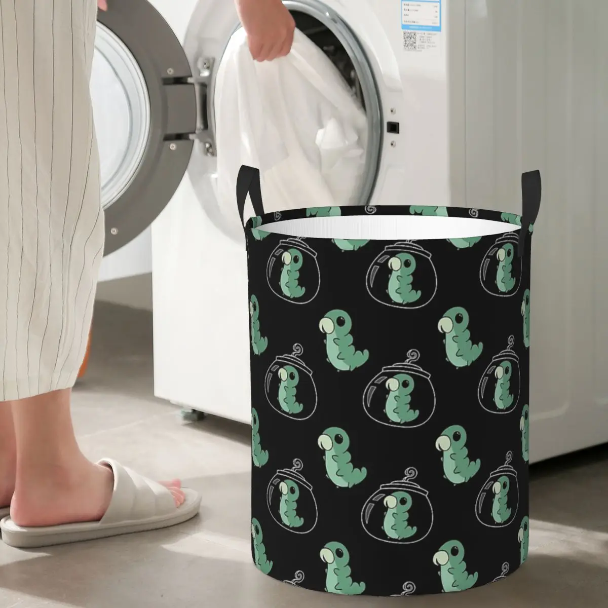 Hollow Knight Grub Pattern Foldable Laundry Baskets Dirty Clothes Toys Storage Basket Large Waterproof Box
