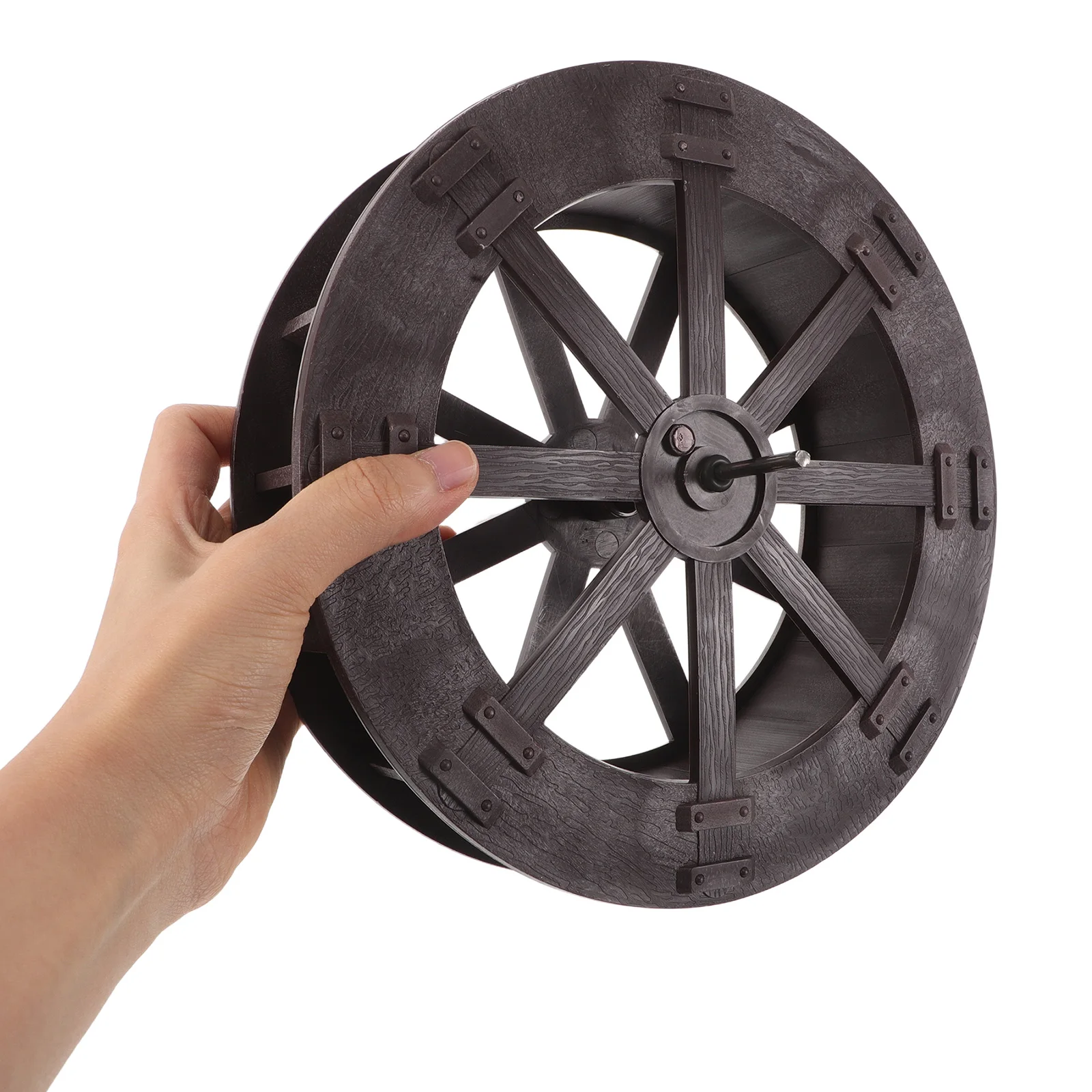 

Water Wheel Fountain Ornament - Wide Moving Waterwheel for Aquarium, Mini Landscape, Desktop Fountain, Living Room Study Decor,