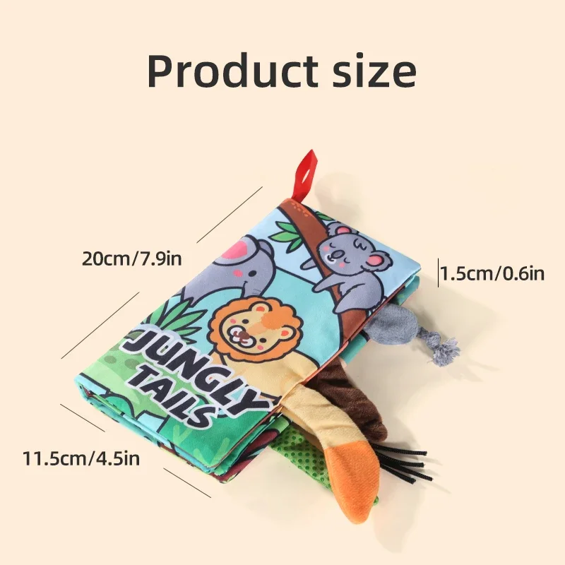 Puzzle Early Education Toys Cloth Books Durable And Washable Jungle Animal Enlightenment Cognition Gift For Newborn