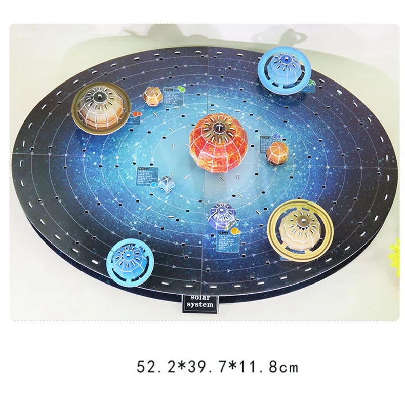 146Pcs 3D Solar System Puzzle Set Planet Board Game Paper DIY Jigsaw Learning & Education Science Toy Kids Birthday Gift-Drop Sh