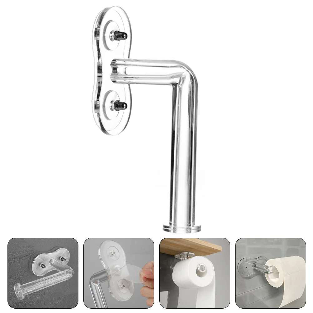 

Toilet Paper Holder Stand Towel Dispenser Bathroom Sundries Tissue Storage Container Rack Acrylic Hanger Phone Toliet