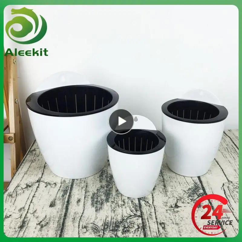 Wall Hanging Nursery Planter Large Capacity Practical Flower Pot Resin Round Plant Pot Garden Supplies For Flowers