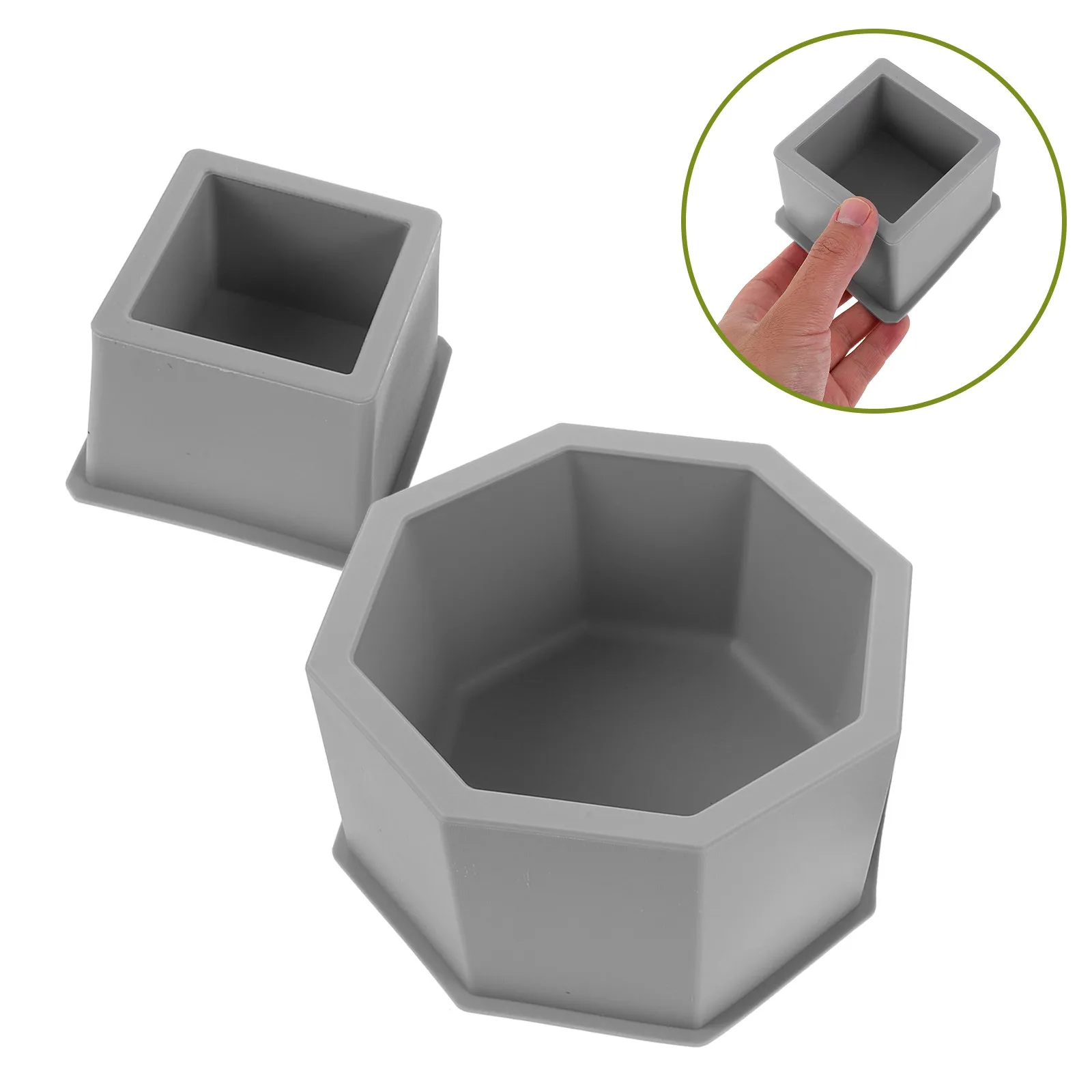 2Pcs Silicone Flower Planter Mold Precision Double Layer Cement Pot Mold for DIY Concrete Clay Plaster Small Succulent Indoor