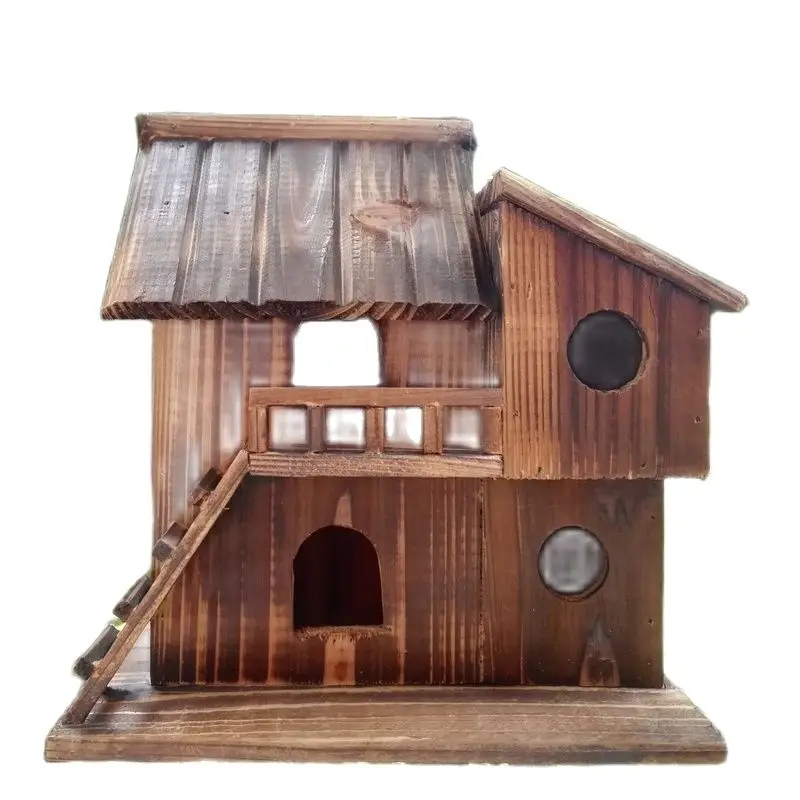 New 35*35*25.5 cm Wood preservative outdoor birds nest wood preservative bird nest decoration bird house wooden bird cage toy