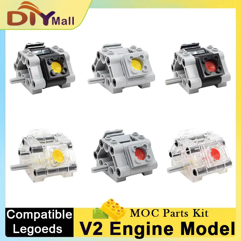 

MOC V2 Engine Model Kit - DIY Dynamic Cylinder Building Blocks Compatible with Legoeds STEM Educational Toy for Adults Kids