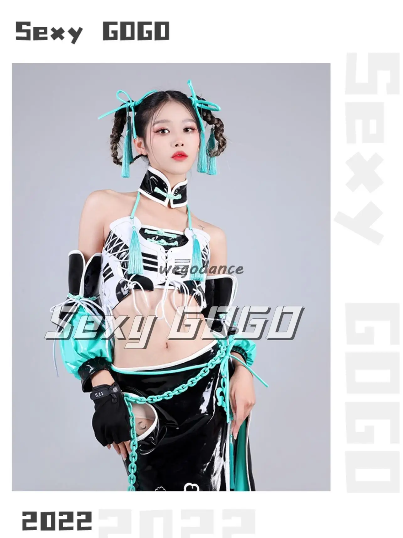 Costume de séparés euse Blue Bar pour femme, performance de cosplay de module sexy, tricot G, Chine