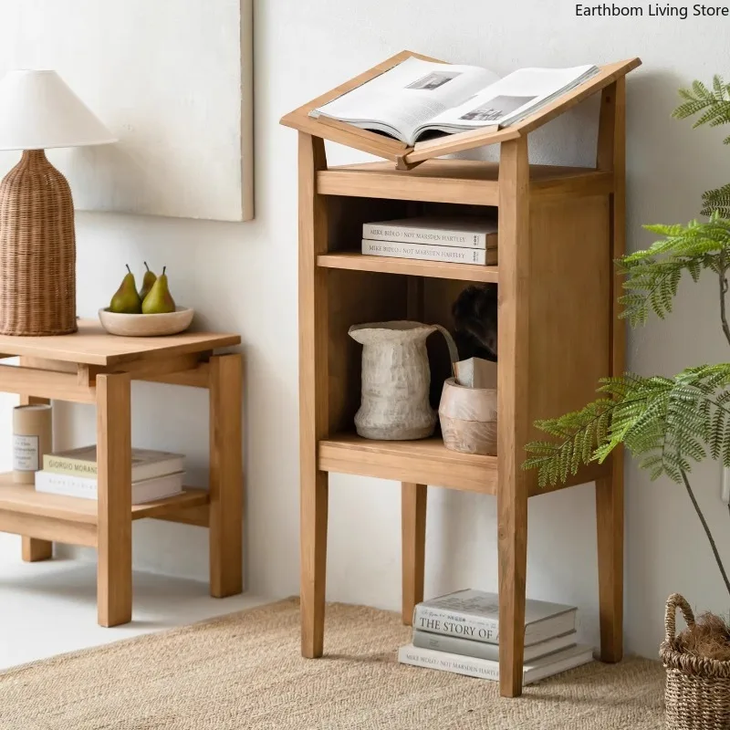 

Подставки для журналов из массива дерева, книжные полки в стиле лог-хаус, прочные и красивые подставки для журналов для спальни, офисная мебель Das Magazin ZY40ZZJ