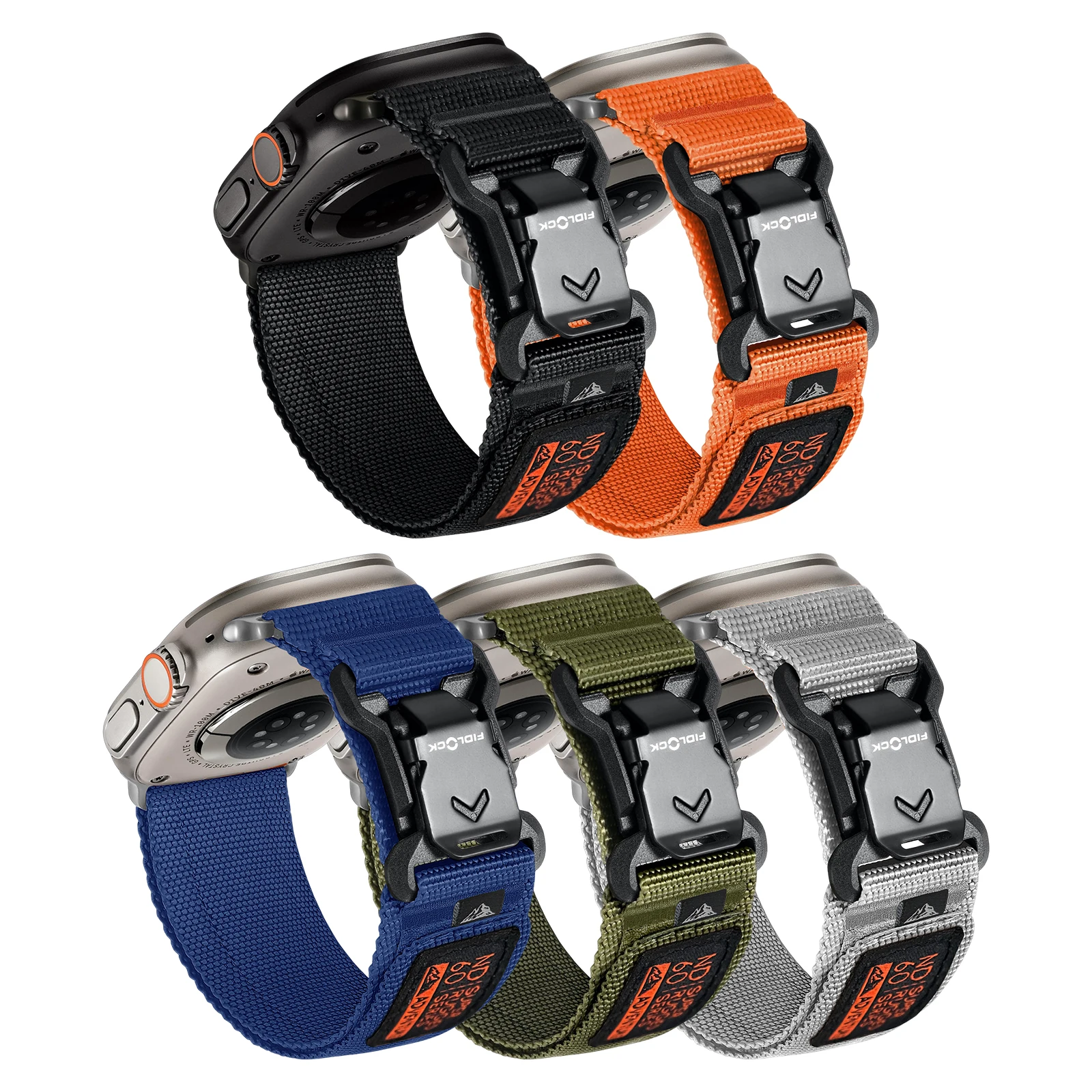 

Magnetic Fidlock V-shaped Buckle Sports Strap, Compatible With All Apple Watch Series, Soft Wide Nylon Strap