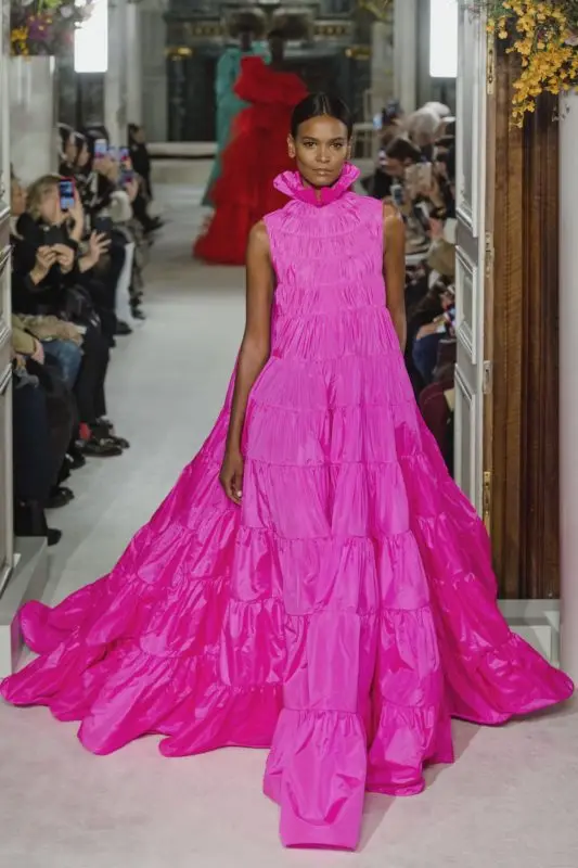 Vestidos de Noche de tafetán para mujer, ropa de maternidad larga, con bolsillos plateados, de cuello alto, color rosa, para fiesta de graduación