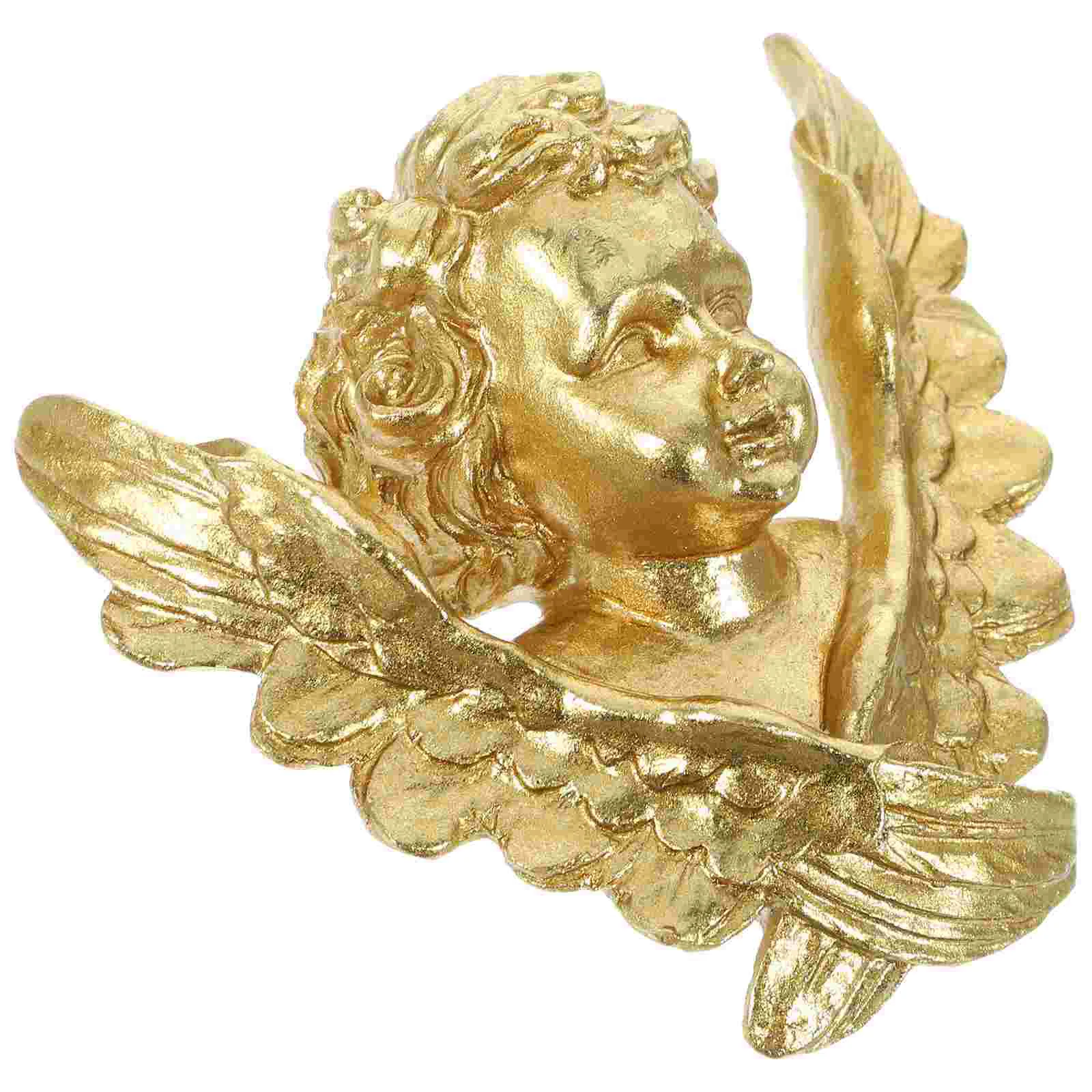 Decor Vintage Golden Cherub Wall Hanging Decoration Angel Figurine Craft Ornament Adornment Lovely