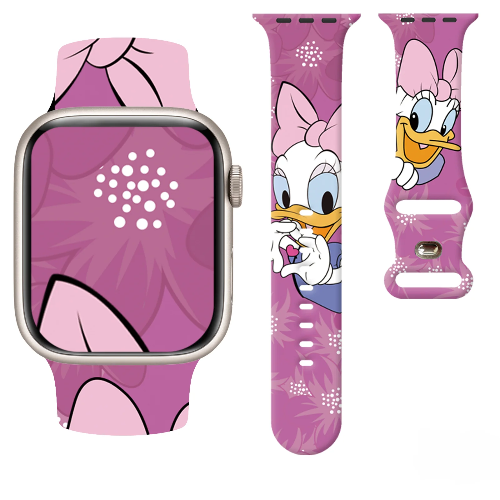 

Disney Mich 4 Printed Strap for Apple Watch 10 9 8 7 Silicone Band Replaceable Bracelet for iWatch 45mm 44mm 42mm 40mm Watchband