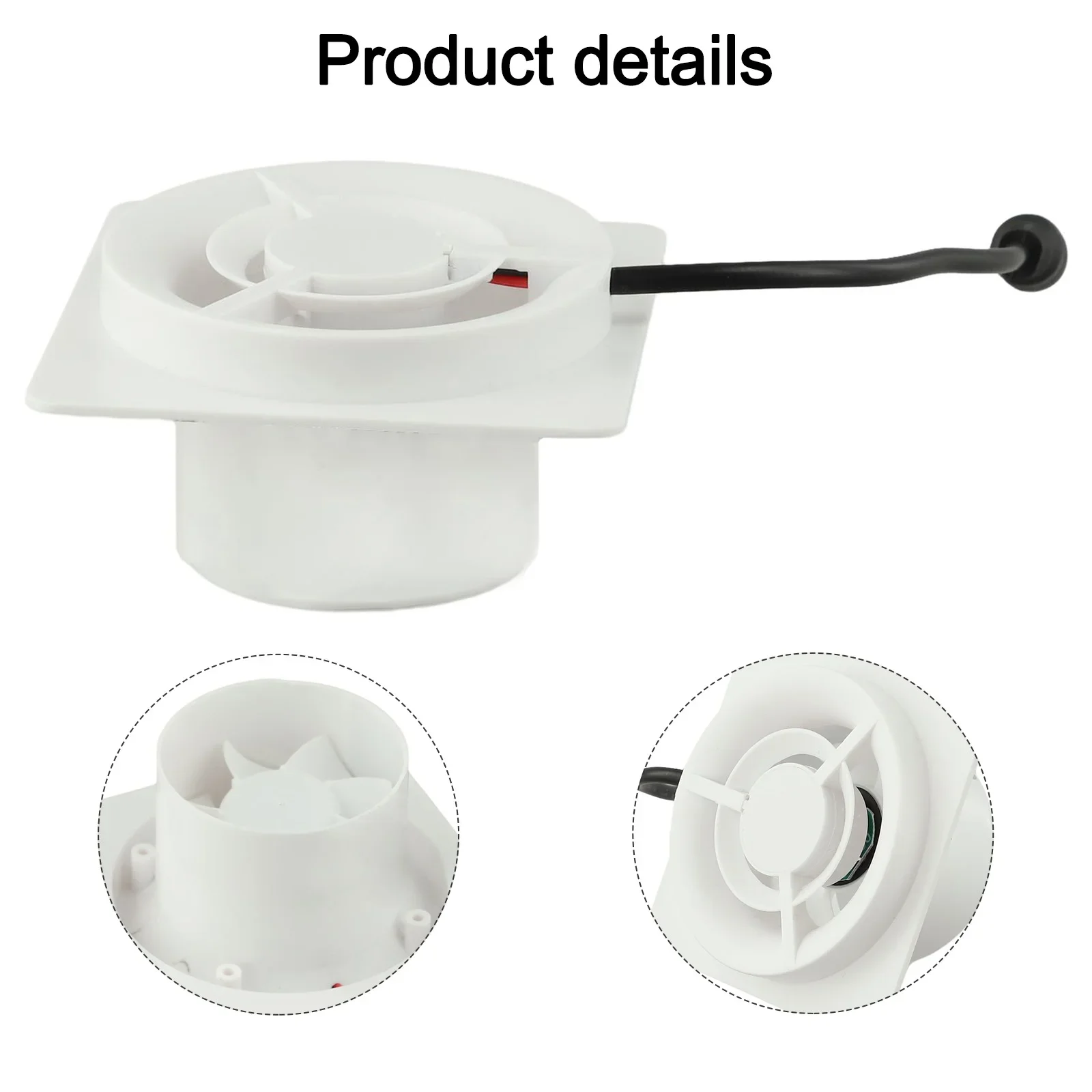 

High Airflow Fan Diameter Approx. 75mm 2.95 Inches Built-in Fan Flexible Duct Compatible Long Service Life Low Noise