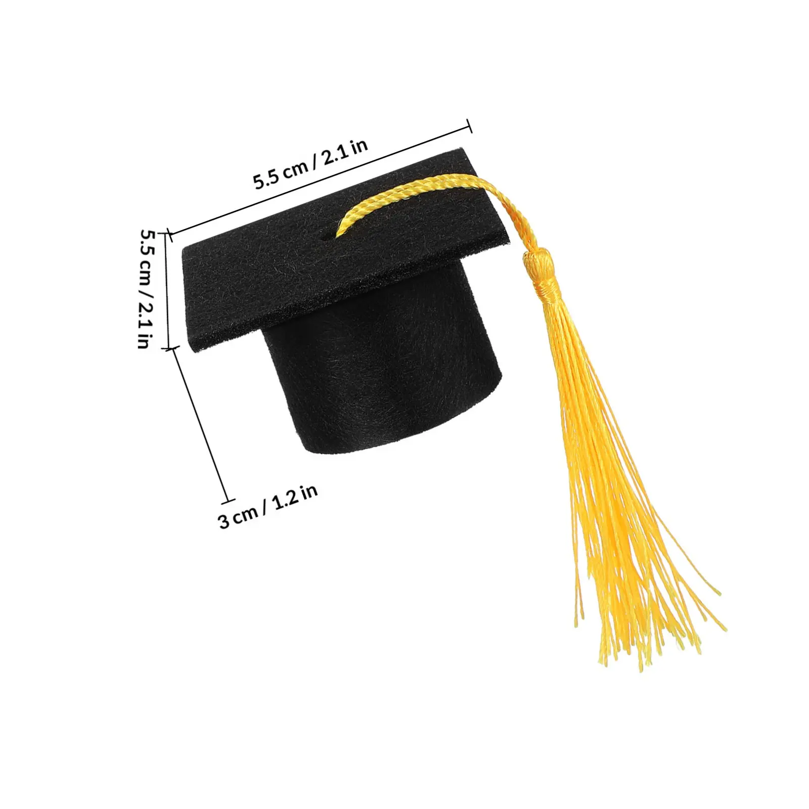 Mini Graduation Cap Cake Toppers 10 Pack Senior Year Party Decorations Table Decor Photo Props