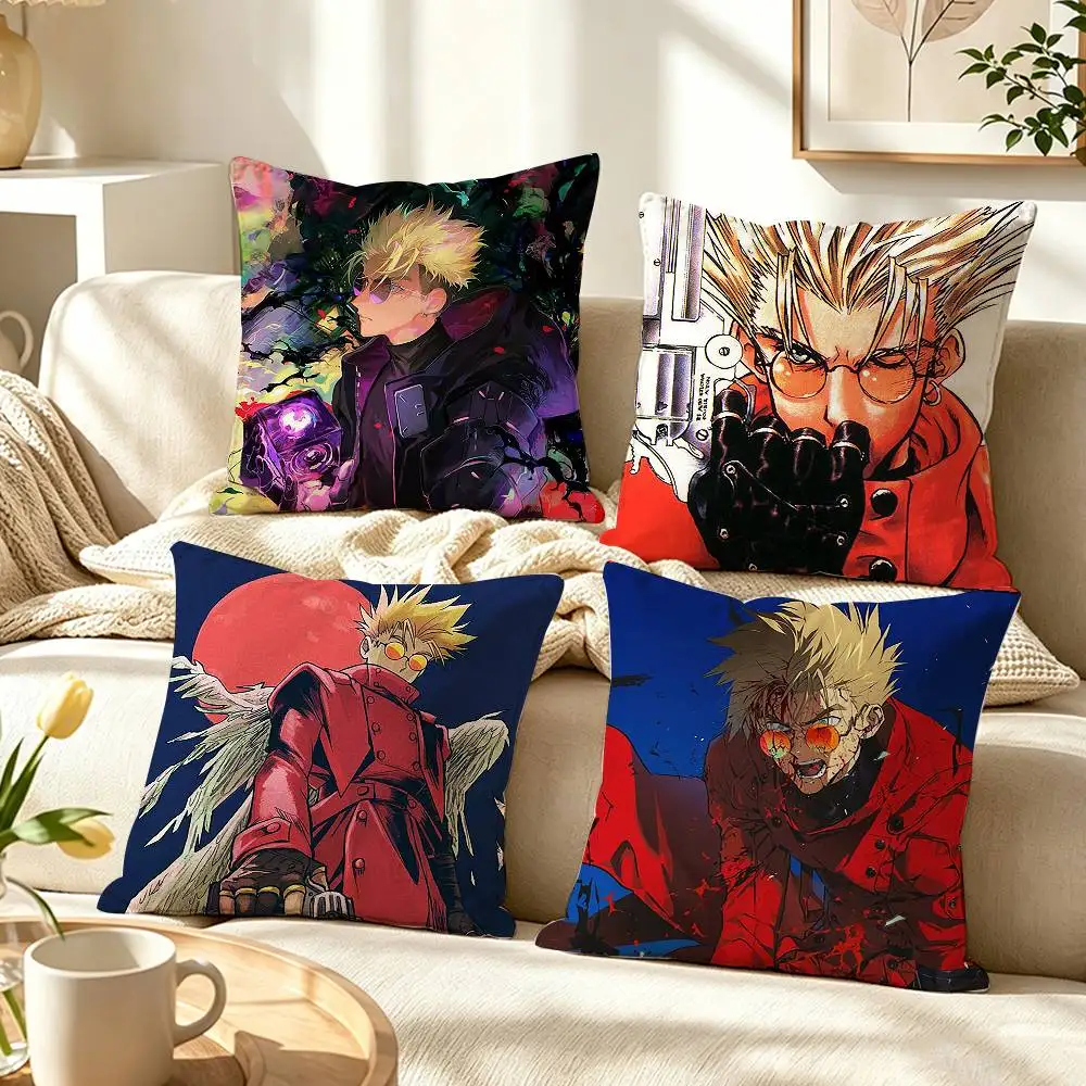 Trigun-N Vash the S-Stampede  Pillow Case Pattern Printed Pillowcase For Living Room Sofa Cushion Cover