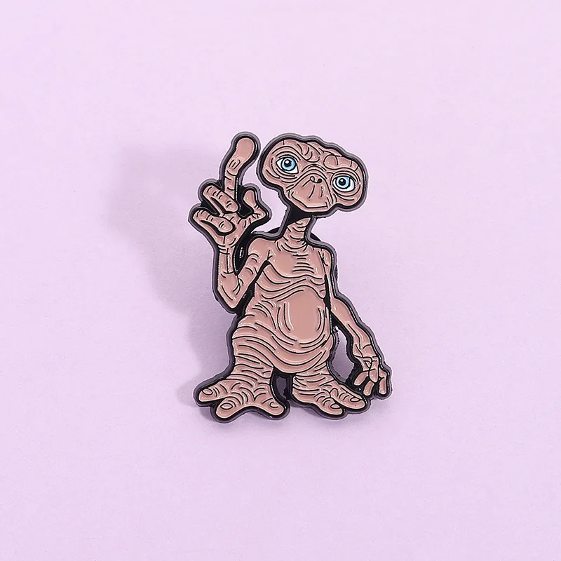 

Fun Space Aliens Alloy drip oil Enamel Pins Brooch Bag Lapel Pin Cartoon Funny Badge Jewelry Gift for Kids Friends