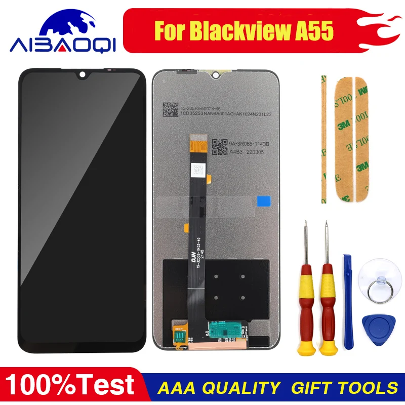 100% Original 6.528 Inch Blackview A55 Pro LCD Display + Touch Screen Digitizer + Frame Assembly Digitizer For BLACKIVEW A55