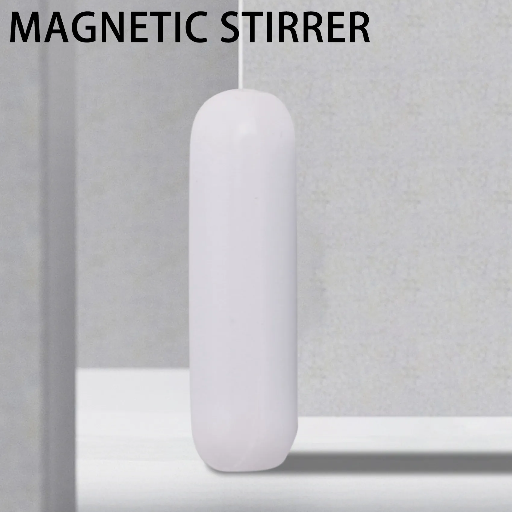 5 buah 25mm(1 inci) PTFE pengaduk magnetik tongkat pengaduk, warna putih, Bar laboratorium, bilah pelat pengaduk, 7mm25mm batang pengaduk panas