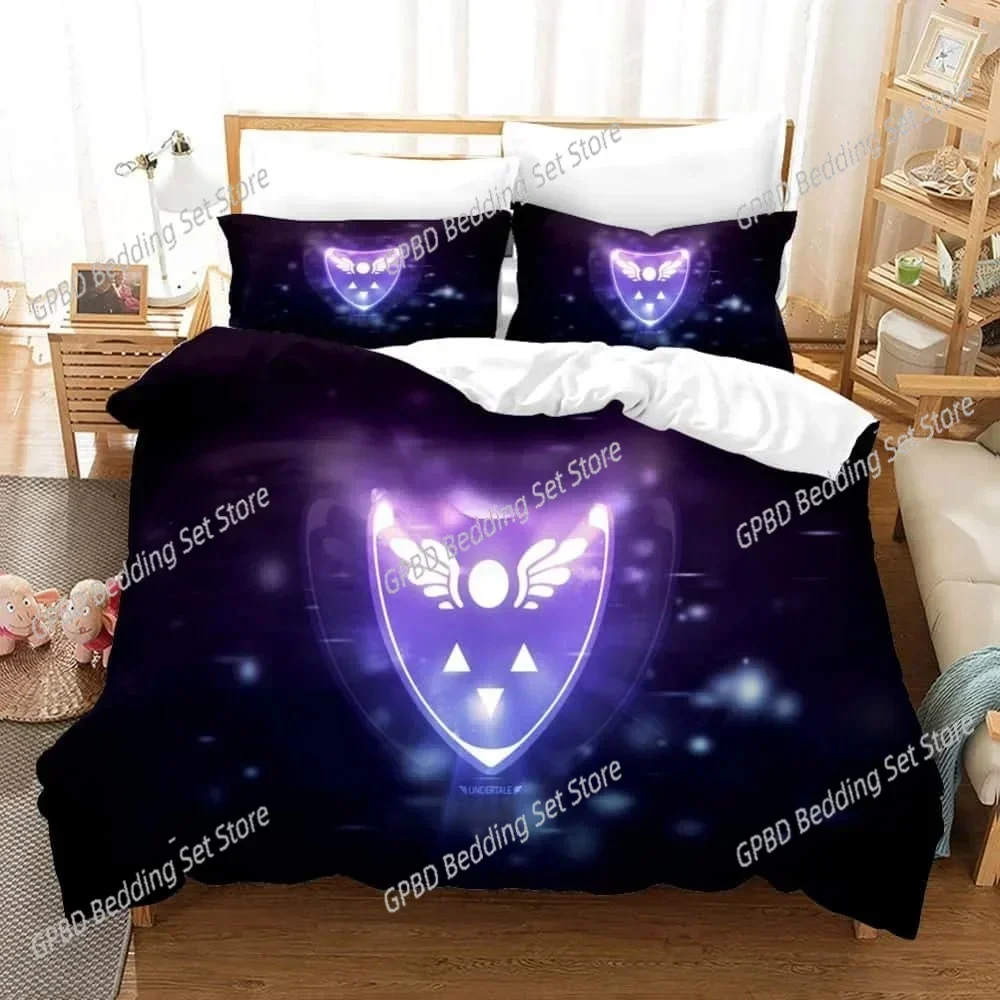Cartoons Undertale Sans Bedding Set Boys Girls Twin Queen Size Duvet Cover Pillowcase Bed Boys Adult Fashion Home Textileextile