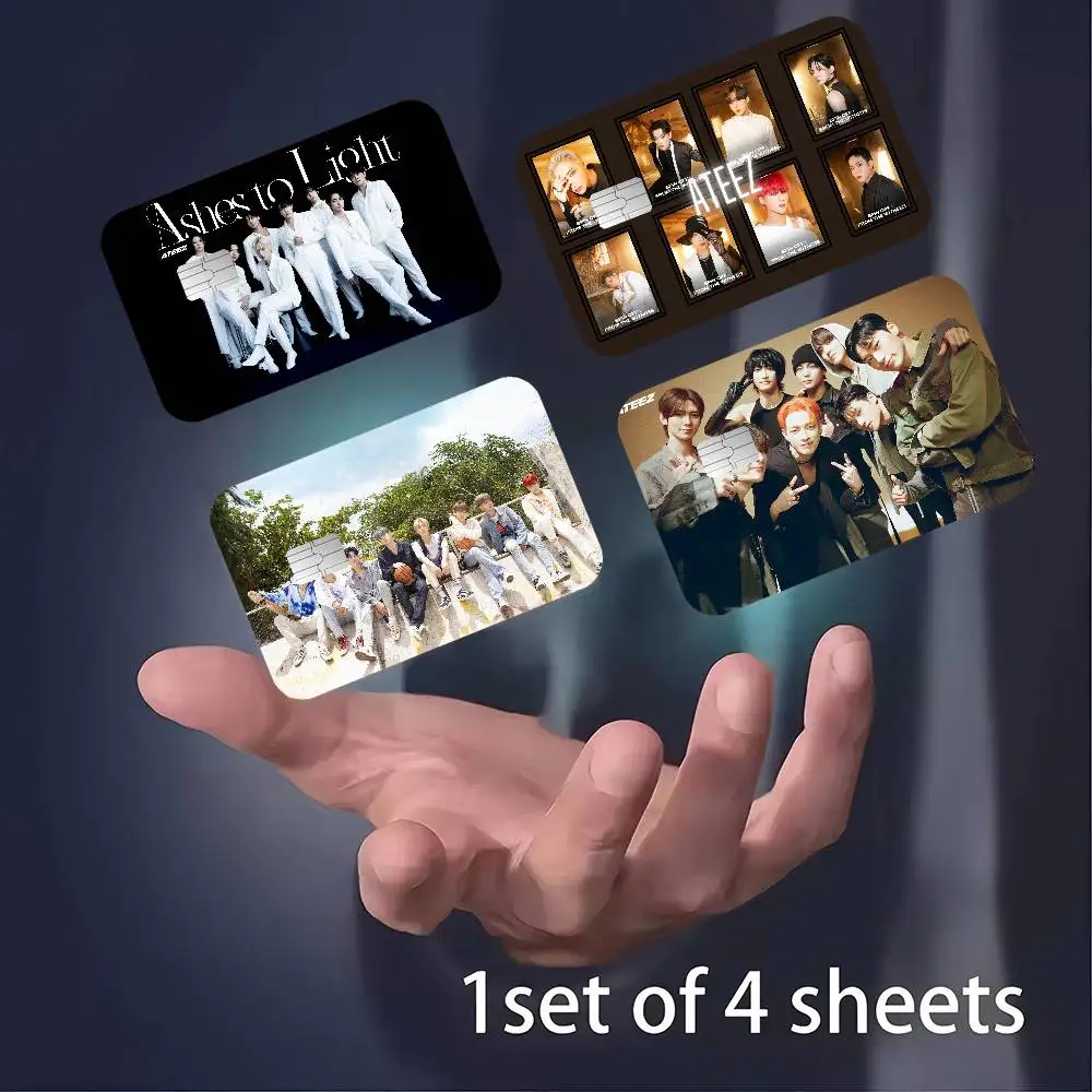 A-ATEEZs KPOP Anmie Sticker Film Skin Cover for Credit Card Debit Bank Card Front