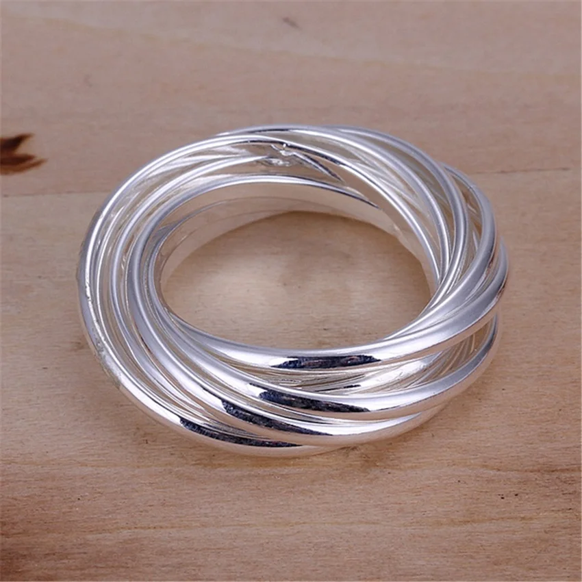 

Nine Circles Retro Ring New Listing 925 Sterling Silver Circle Women Lady Rings Fashion Jewelry Free Shipping