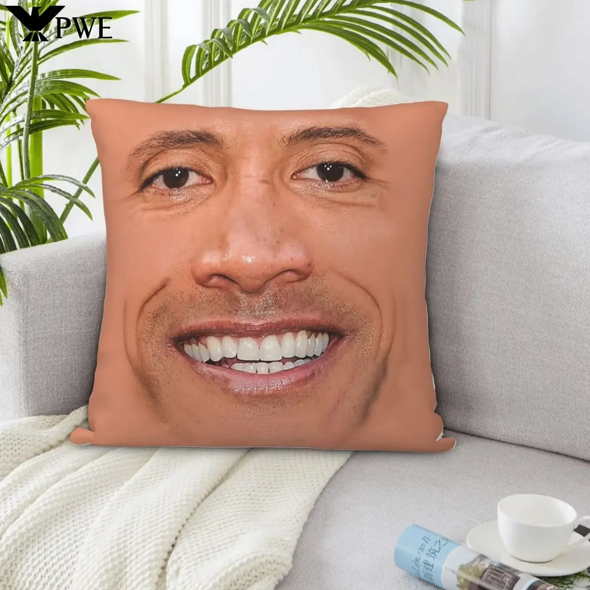 The Rock Face Dwayne Cushion Cover For Sofa Home Decorative American Actor Johnson Throw Pillow Cover Polyester Pillowcase