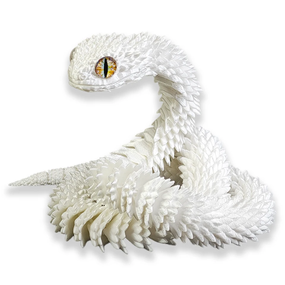 30cm 3D Printed Snake Toys Funny Printed Animals Snake Christmas New Year Craft Ornament Simulation Animal Home Desktop Ornament, image 14
