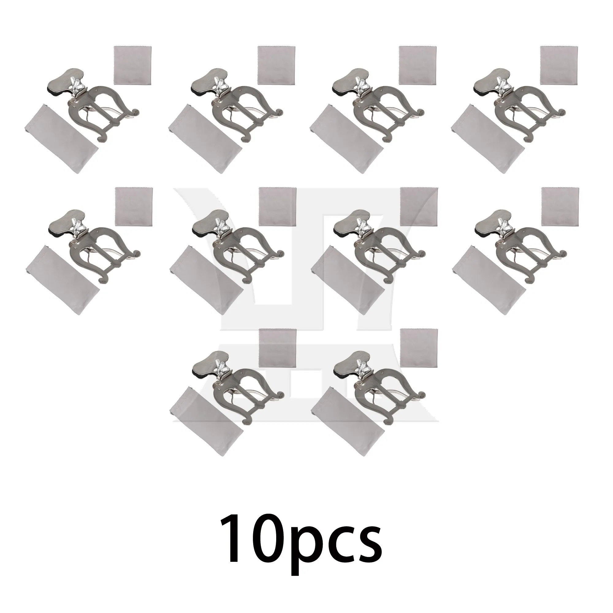 

Yibuy 10PCS Trombone Marching Lyre Clamp with Velvet Bag Glasses Cloth for Band Performance 10mm Width Clip