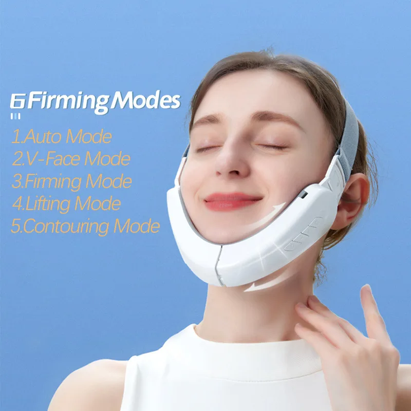 Intelligent Voice V-face Massage Micro Current Massager EMS Beauty Facial Instrument Muscle Removal Chin Face Slimming Tool