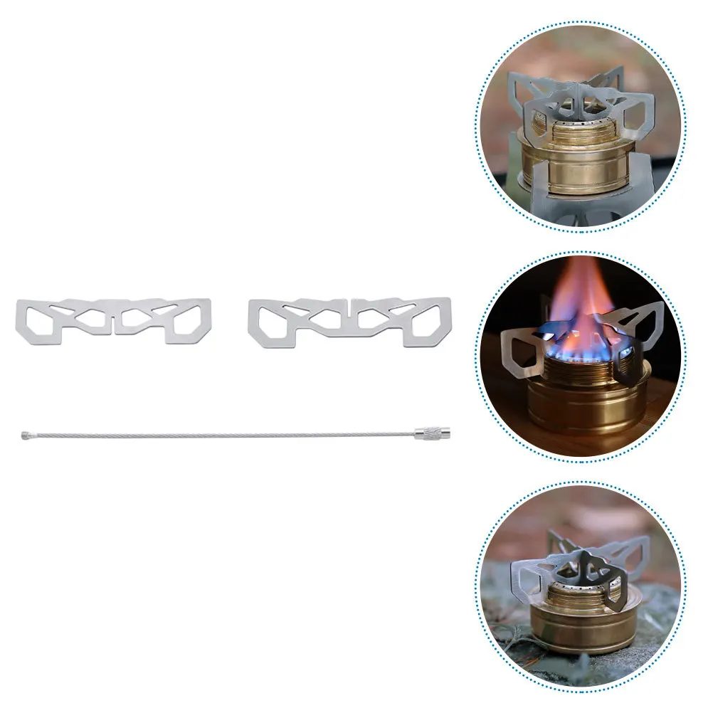 

1Set Portable Stainless Steel Stove Stand Stove Support Bracket Lightweight Outdoor Camping Cooking Gear Alcohol-Stove Holder