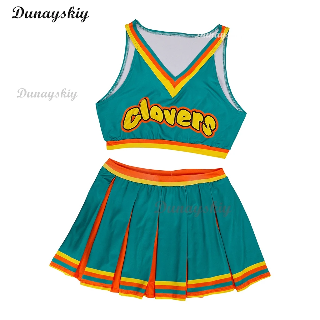 Halloween Woman Sexy Bring It on Costume Clovers Green Cheerleader Outfit Costume Space Lola Football Baby Disguise for Adults