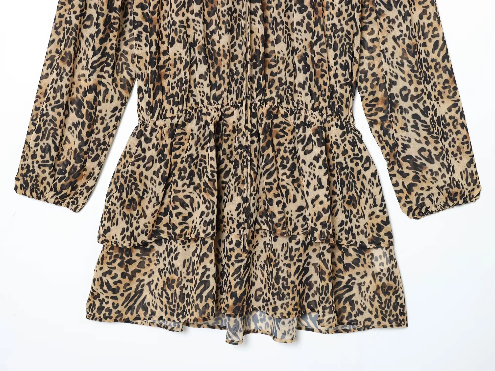 Dave&Di 봄 하이 스트리트 빈티지 우아한 레오파드 프린트 미니 드레스 우아한 파티 드레스 여성 드레스 롱 드레스 베스티도 탑