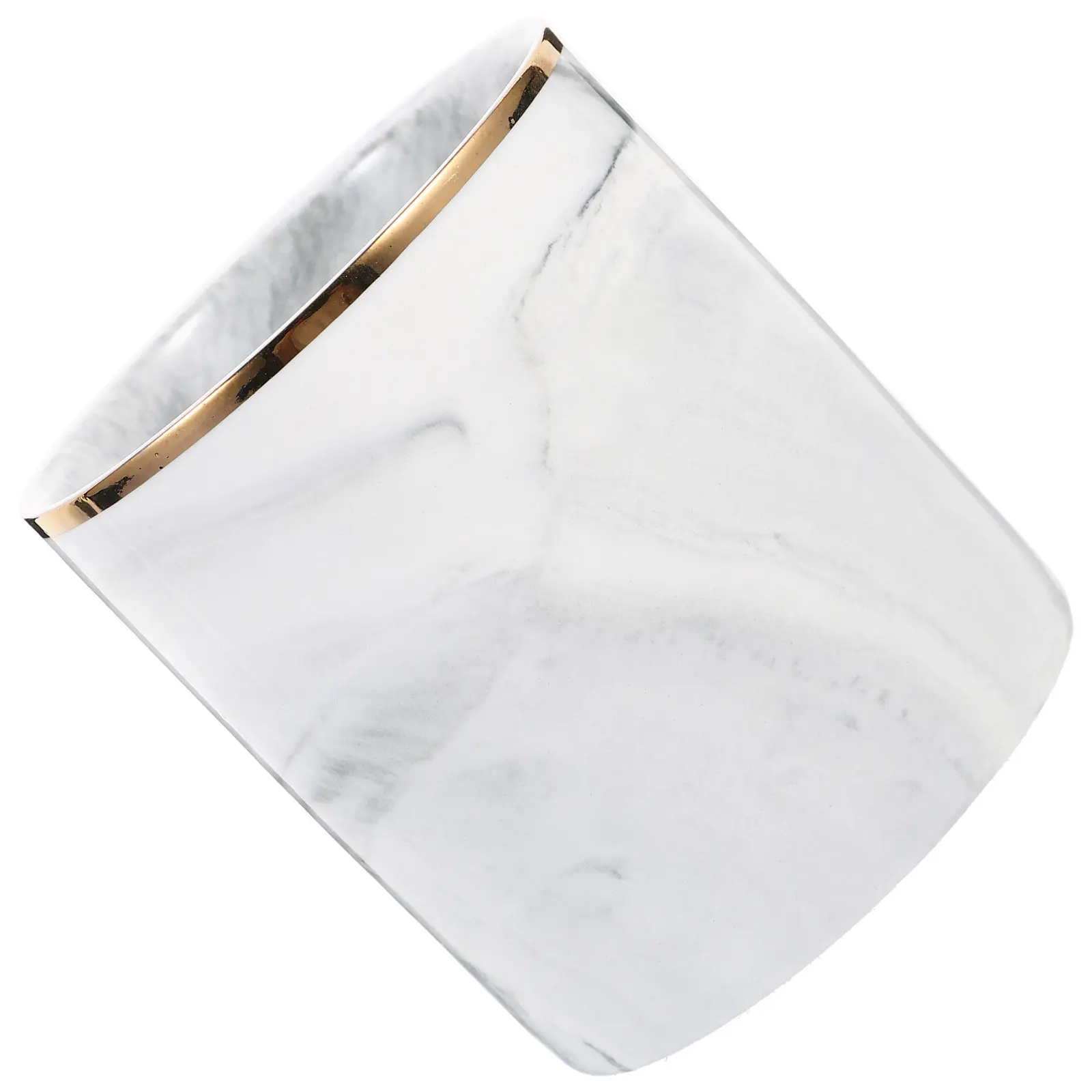 Sturdy Marble Pen Holder for Desk Non Slip Base Fashionable Simple Design Pencil Organizer Makeup Brush Holder School Office