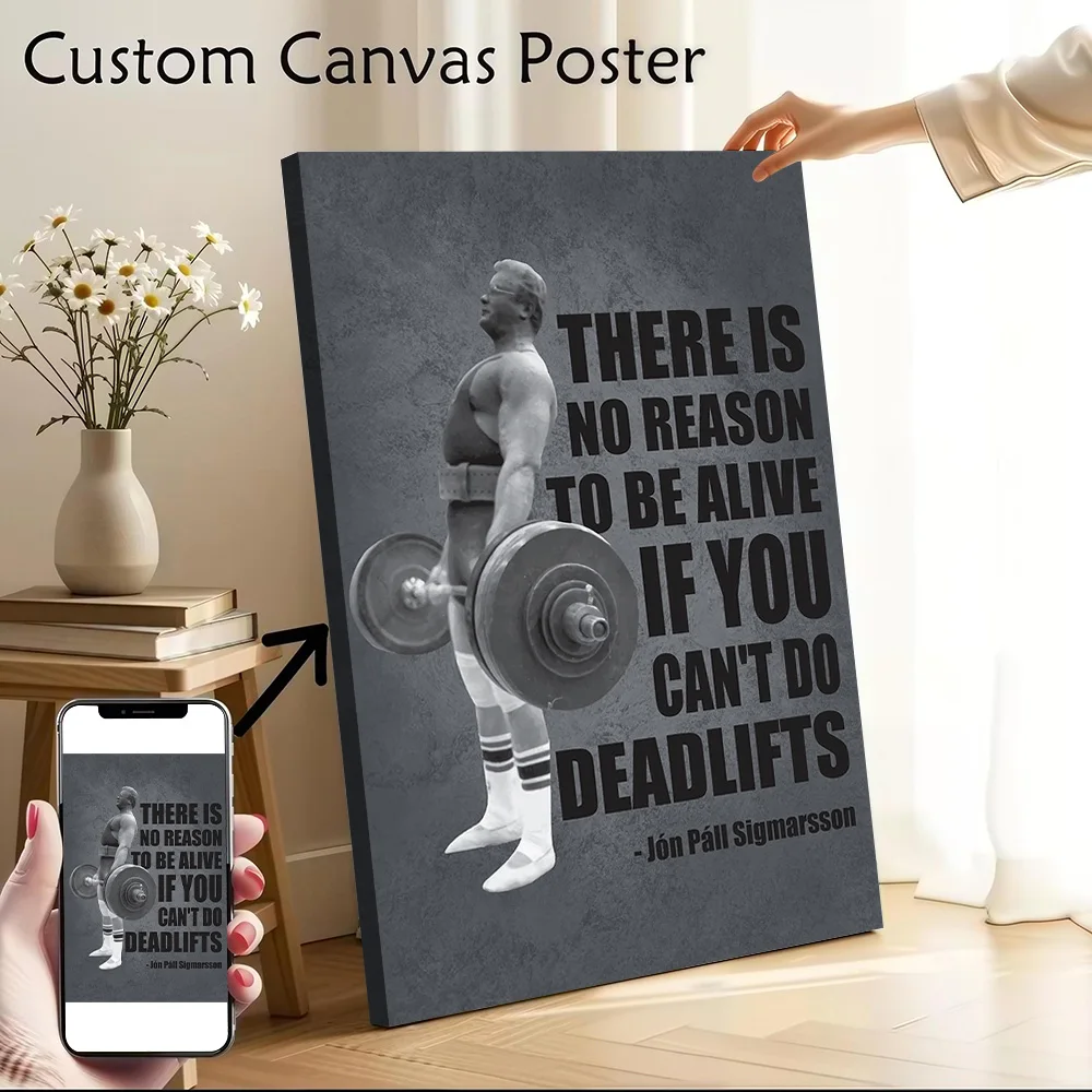 Deadlift Reason To Live Canvas Poster Wall Art Customizable High Quality Printed Picture for Modern Home Decoration Ornaments